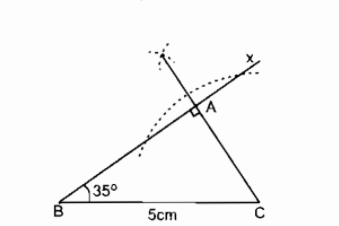 Dựng tam giác ABC vuông tại A, biết cạnh huyền BC = 5cm (ảnh 1)
