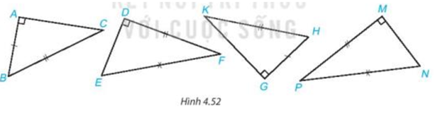 Toán 7 Bài 15: Các trường hợp bằng nhau của tam giác vuông - Kết nối tri thức (ảnh 1)