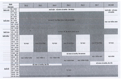 Em hãy quan sát thời gian biểu dưới đây của bạn Vân (ảnh 1)