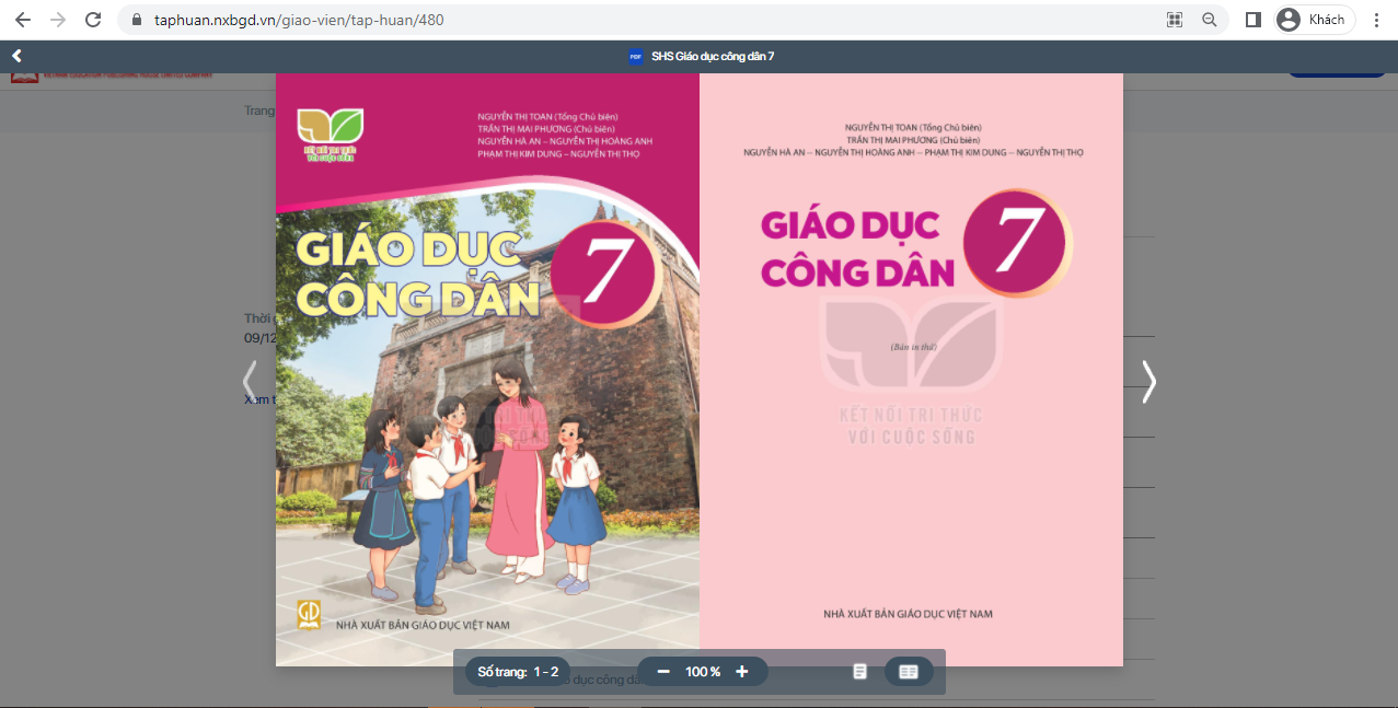 SGK Giáo dục công dân 7 Kết nối tri thức pdf | Tải PDF và xem trực tuyến | GDCD 7 (ảnh 1)
