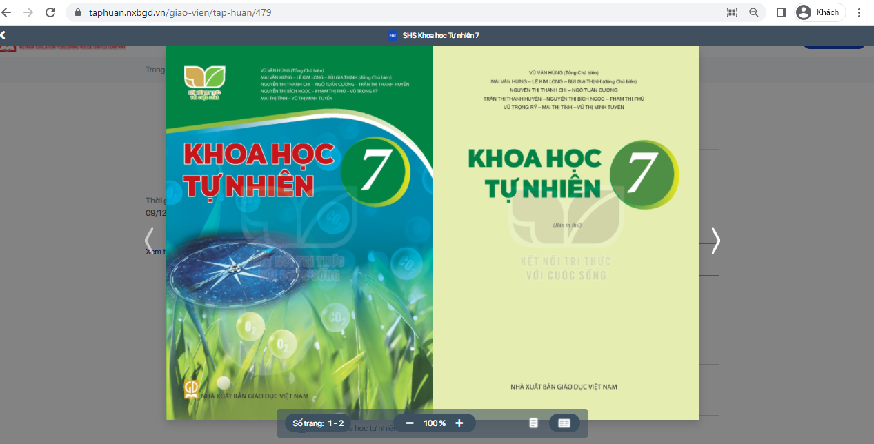 SGK Khoa học tự nhiên 7 Kết nối tri thức pdf | Tải PDF và xem trực tuyến | KHTN 7 (ảnh 1)