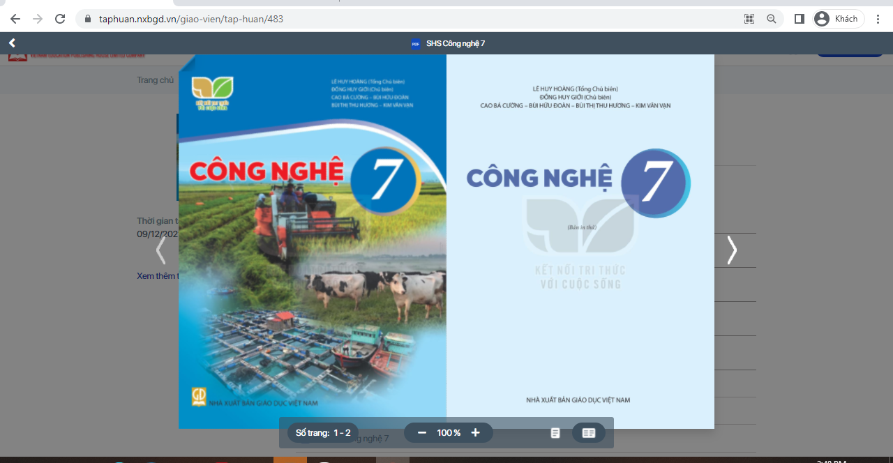 SGK Công nghệ 7 Kết nối tri thức pdf | Tải PDF và xem trực tuyến (ảnh 1)