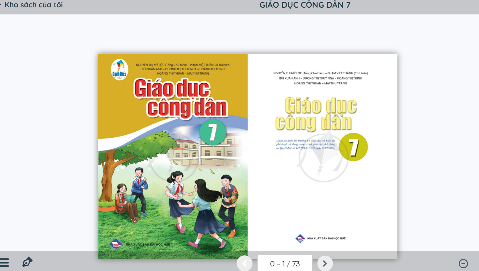 SGK Giáo dục công dân 7 Cánh diều pdf | Tải PDF và xem trực tuyến (ảnh 1)