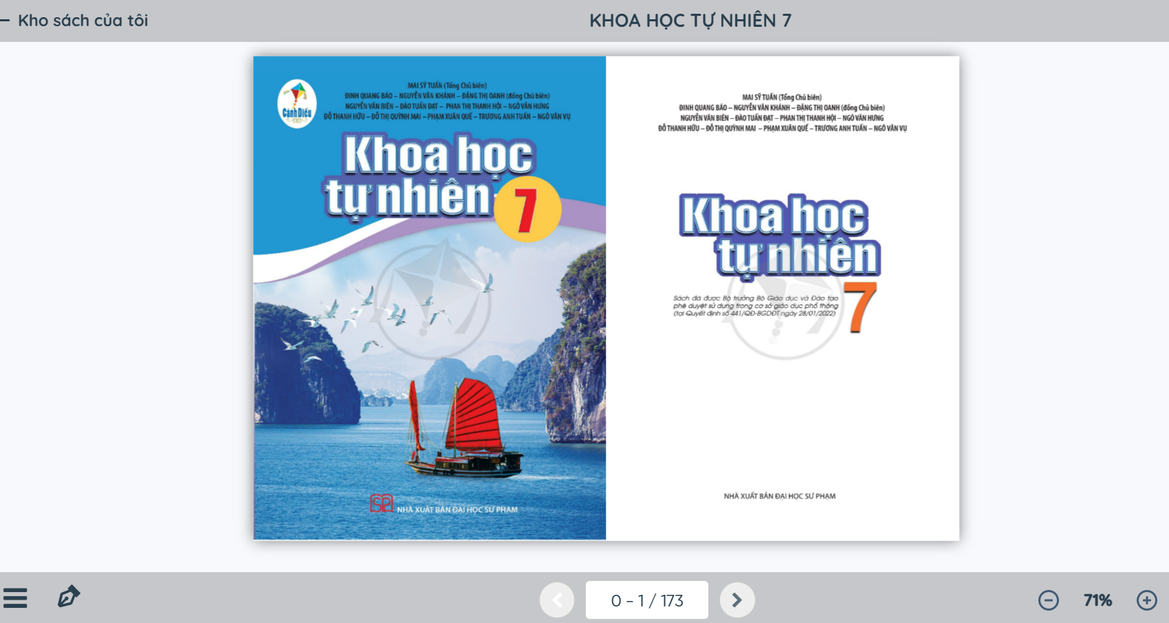 SGK Khoa học tự nhiên 7 Cánh diều pdf | Tải PDF và xem trực tuyến | KHTN 7 (ảnh 1)