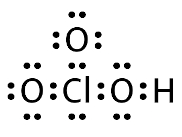 Viết công thức electron và công thức cấu tạo của các chất: HClO, HClO3, HClO4, H3PO4 (ảnh 1)