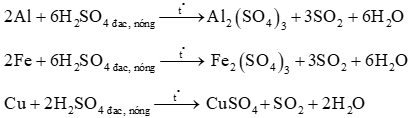 Hỗn hợp 3 kim loại Al , Fe, Cu. Hòa tan hoàn toàn a gam hỗn hợp bằng H2SO4 (ảnh 1)