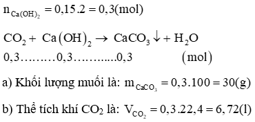 Cho 150 ml dung dịch Ca(OH)2 2M tác dụng với CO2 thu được muối trung hoà (ảnh 1)