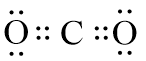 Công thức Lewis của CO2 (carbon dioxide) theo chương trình mới (ảnh 1)