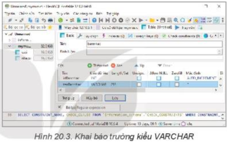 Lý thuyết Tin học 11 Bài 20 (Kết nối tri thức): Thực hành tạo lập các bảng có khoá ngoài (ảnh 1)