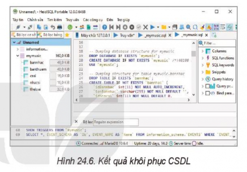 Lý thuyết Tin học 11 Bài 24 (Kết nối tri thức): Thực hành sao lưu dữ liệu (ảnh 1)