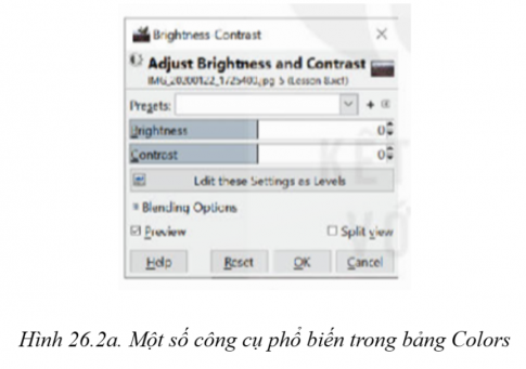 Lý thuyết Tin học 11 Bài 26 (Kết nối tri thức): Công cụ tinh chỉnh màu sắc và công cụ chọn (ảnh 1)