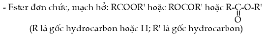 Khái niệm - Đồng phần - Danh pháp Ester | Chuyên đề dạy thêm Hoá học 12 (chương trình mới) (ảnh 1)