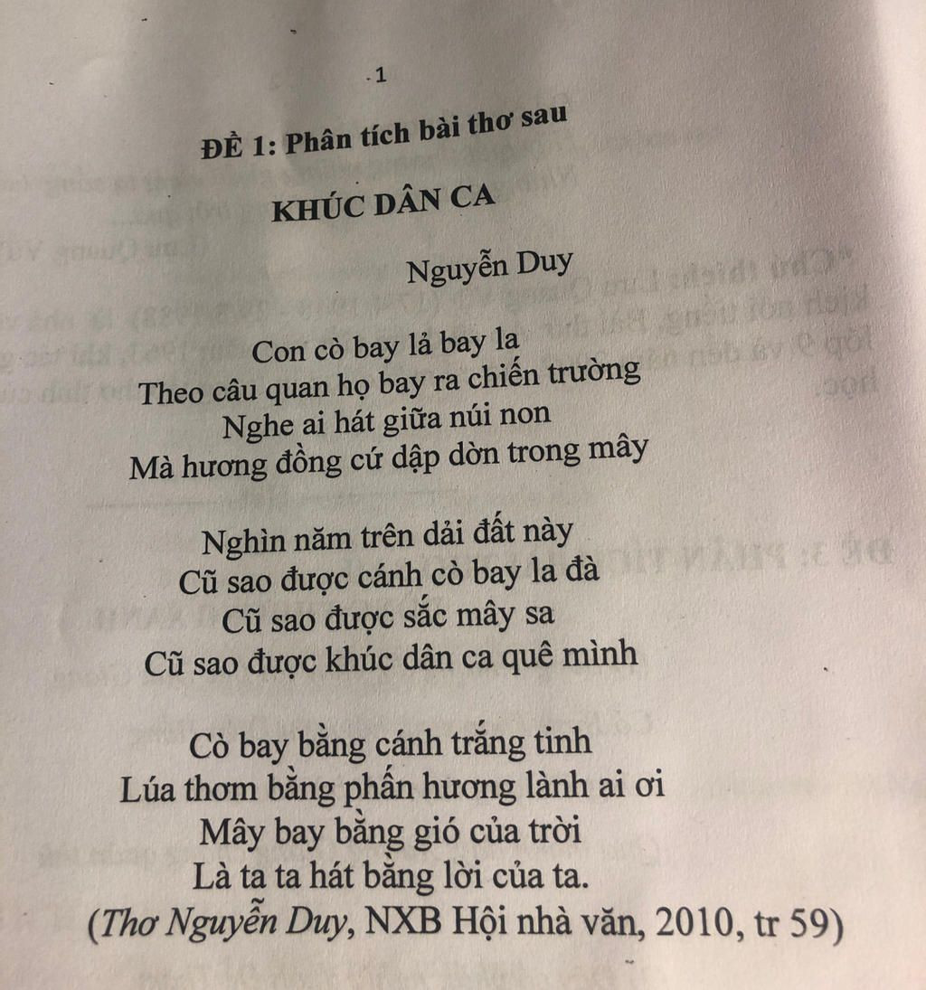 TOP 10 mẫu Phân tích bài thơ Khúc dân ca của Nguyễn Duy (2025) SIÊU HAY (ảnh 1)