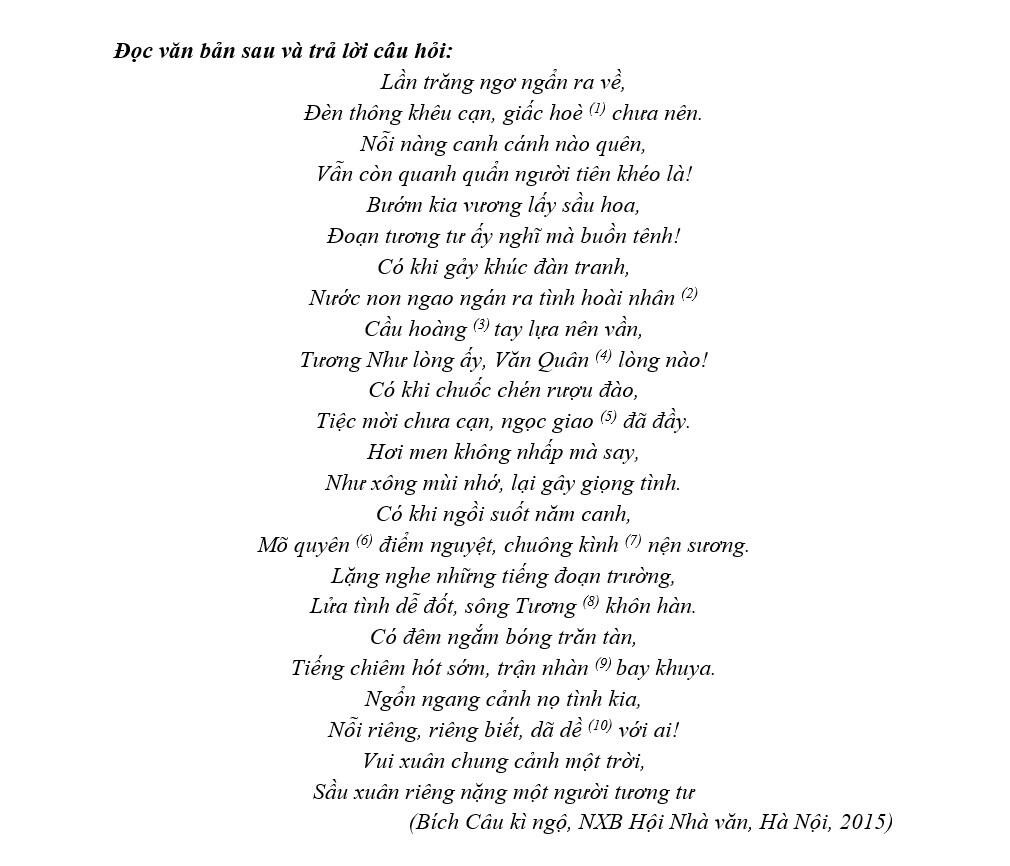 Đọc hiểu Bích Câu kỳ ngộ (có đáp án) (ảnh 1)