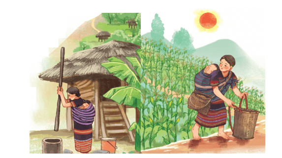 Đọc hiểu Khúc hát ru những em bé lớn trên lưng mẹ (Nguyễn Khoa Điềm) có đáp án (ảnh 1)