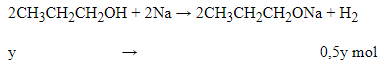 Cho 12,20 gam hỗn hợp X gồm etanol và propan-1-ol tác dụng với Na (ảnh 1)