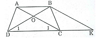 Chứng minh hình thang có hai đường chéo bằng nhau là hình thang cân (ảnh 1)
