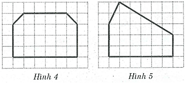 Trong các hình nét đậm vẽ trên giấy kẻ ô vuông ở hình 4, hình 5 (ảnh 1)