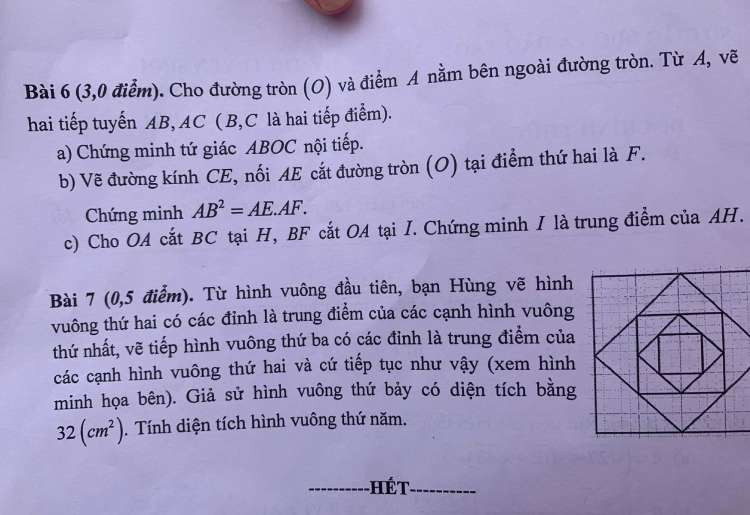 Đề thi vào 10 môn Toán Tỉnh Bình Thuận (2023 - 2024) mới nhất kèm đáp án (ảnh 1)