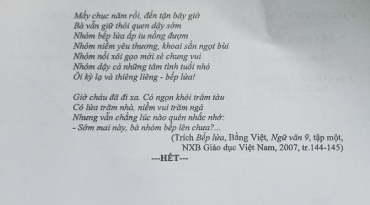 Đề thi vào 10 môn Văn chính thức Tỉnh Bình Dương (2024 - 2025) mới nhất kèm đáp án (ảnh 1)