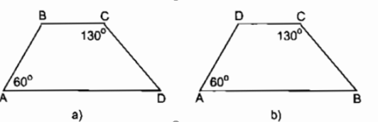 Tính các góc B và D của hình thang ABCD, biết rằng (ảnh 1)