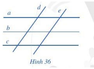 Quan sát Hình 36 và chỉ ra: Các cặp đường thẳng song song (ảnh 1)