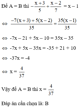 Trắc nghiệm Phương trình bậc nhất một ẩn và cách giải có đáp án - Toán lớp 8 (ảnh 1)