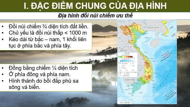 Giáo án điện tử Bài 2: Địa hình Việt Nam | Bài giảng PPT Địa lí 8 Cánh diều (ảnh 1)