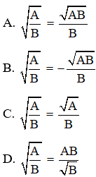 Trắc nghiệm Biến thay đổi đơn giản và giản dị biểu thức chứa chấp căn thức bậc nhị đem đáp án – Toán lớp 9 (ảnh 1)