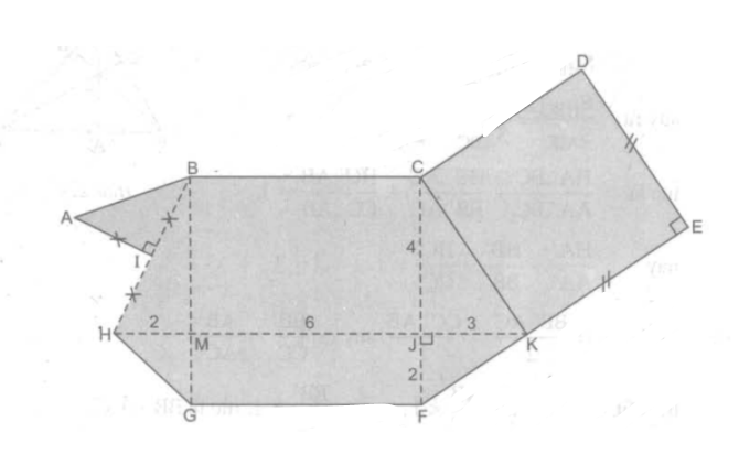 Bạn Giang đã vẽ một đa giác ABCDEFGHI như ở hình bs. 26 (ảnh 1)