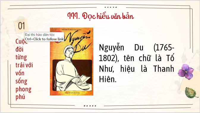 Giáo án điện tử Nguyễn Du – Cuộc đời và sự nghiệp | Bài giảng PPT Ngữ văn 11 Cánh diều (ảnh 1)