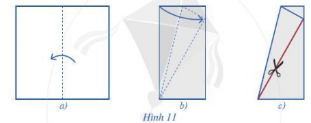 Hướng dẫn cách gấp và cắt giấy hình tam giác đều, hình lục giác đều từ một hình vuông (ảnh 1)