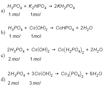 Lập các phương trình hóa học sau H3PO4 + K2HPO4 (ảnh 1)
