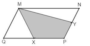 Cho hình bs.30 (hình bình hành MNPQ có diện tích S và X, Y tương ứng (ảnh 1)
