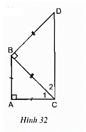 Cho tam giác ABC vuông cân tại A. Ở phía ngoài tam giác ABC (ảnh 1)
