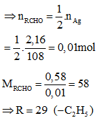 Cho dung dịch chứa 0,58 gam chất hữu cơ đơn chức X tác dụng với một lượng dư AgNO3 (ảnh 1)