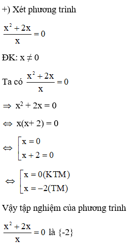 Trắc nghiệm Phương trình chứa ấn ở mẫu có đáp án - Toán lớp 8 (ảnh 1)