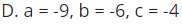 Xác định hệ số a, b, c biết rằng với mọi giá trị của x thì  (ax + 4)(x2 + bx – 1) = 9x3 + 58x2 + 15x + c (ảnh 1)
