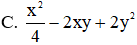 Khai triển  ( x 2 − 2 y ) 2  ta được (ảnh 1)