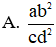 Cho ad = bc (cd ≠ 0; c2 ≠ 3d2).  Khi đó  a 2 − 3b 2 c 2 − 3d 2  bằng (ảnh 1)