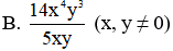 Phân thức nào dưới đây bằng với phân thức 2x 3 y 2 5 (ảnh 1)