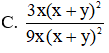 Phân thức nào dưới đây bằng với phân thức x + y 3x (ảnh 1)