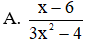 Với phân thức  1 3 x − 2 x 2 − 4 3  về phân thức có tử và mẫu là các đa thức với hệ số nguyên (ảnh 1)