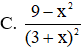 Phân thức nào dưới đây không bằng với phân thức 3 − x 3 + x (ảnh 1)