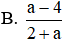Rút gọn phân thức  a 2 − 2a − 8 a 2 + 2a  ta được (ảnh 1)