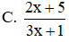 Phân thức bằng phân thức  2x 3 − 7x 2 − 12x + 45 3x 3 − 19x 2 + 33x − 9  là (ảnh 1)