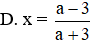 Tìm x biết a2x + 3ax + 9 = a2 với a ≠ 0; a ≠ -3 (ảnh 1)
