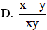 Kết quả của tổng  x xy − y 2 + 2x − y xy − x 2  là (ảnh 1)
