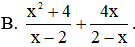 Biểu thức x - 2 là kết quả của phép tính nào dưới đây (ảnh 1)