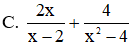 Biểu thức x - 2 là kết quả của phép tính nào dưới đây (ảnh 1)